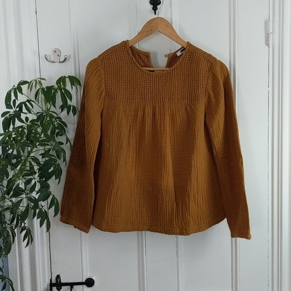 Madewell mustard yellow top